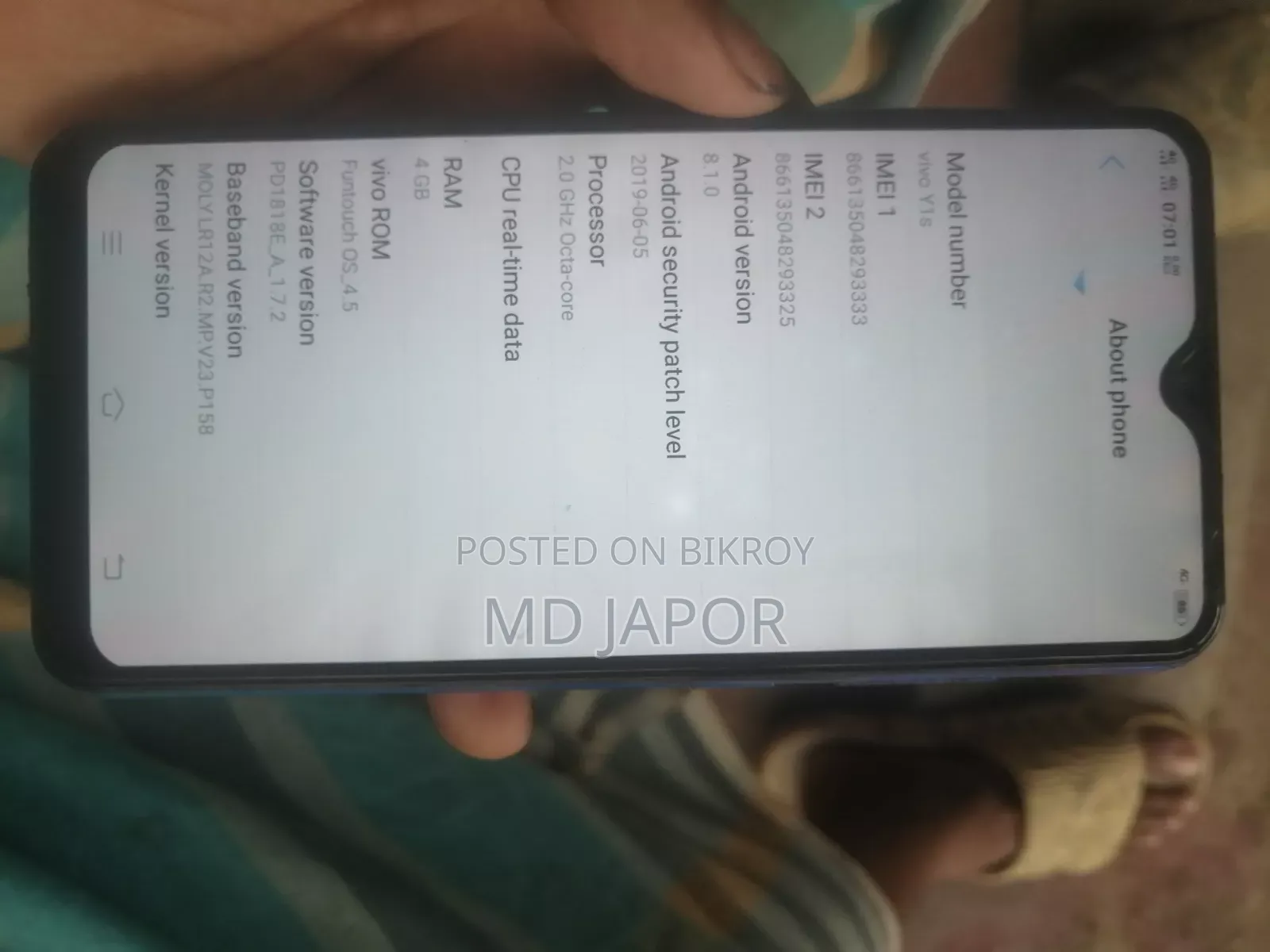 Vivo Y1s 32 GB Blue