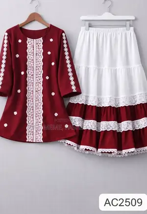 Trendy Ladies Tops and Skirt Set