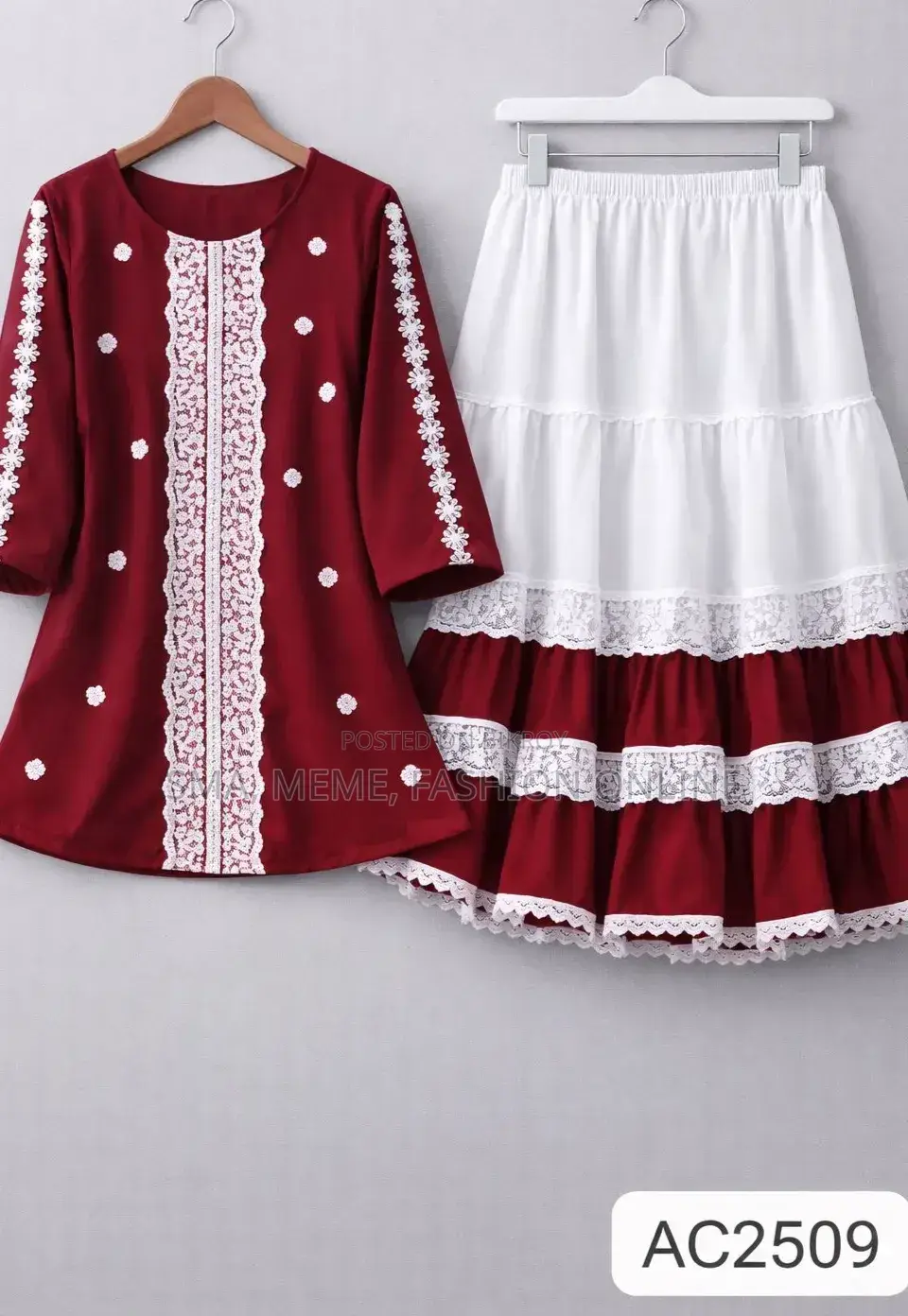 Trendy Ladies Tops and Skirt Set