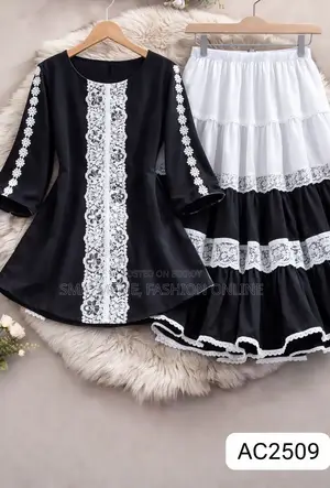 Trendy Ladies Tops and Skirt Set
