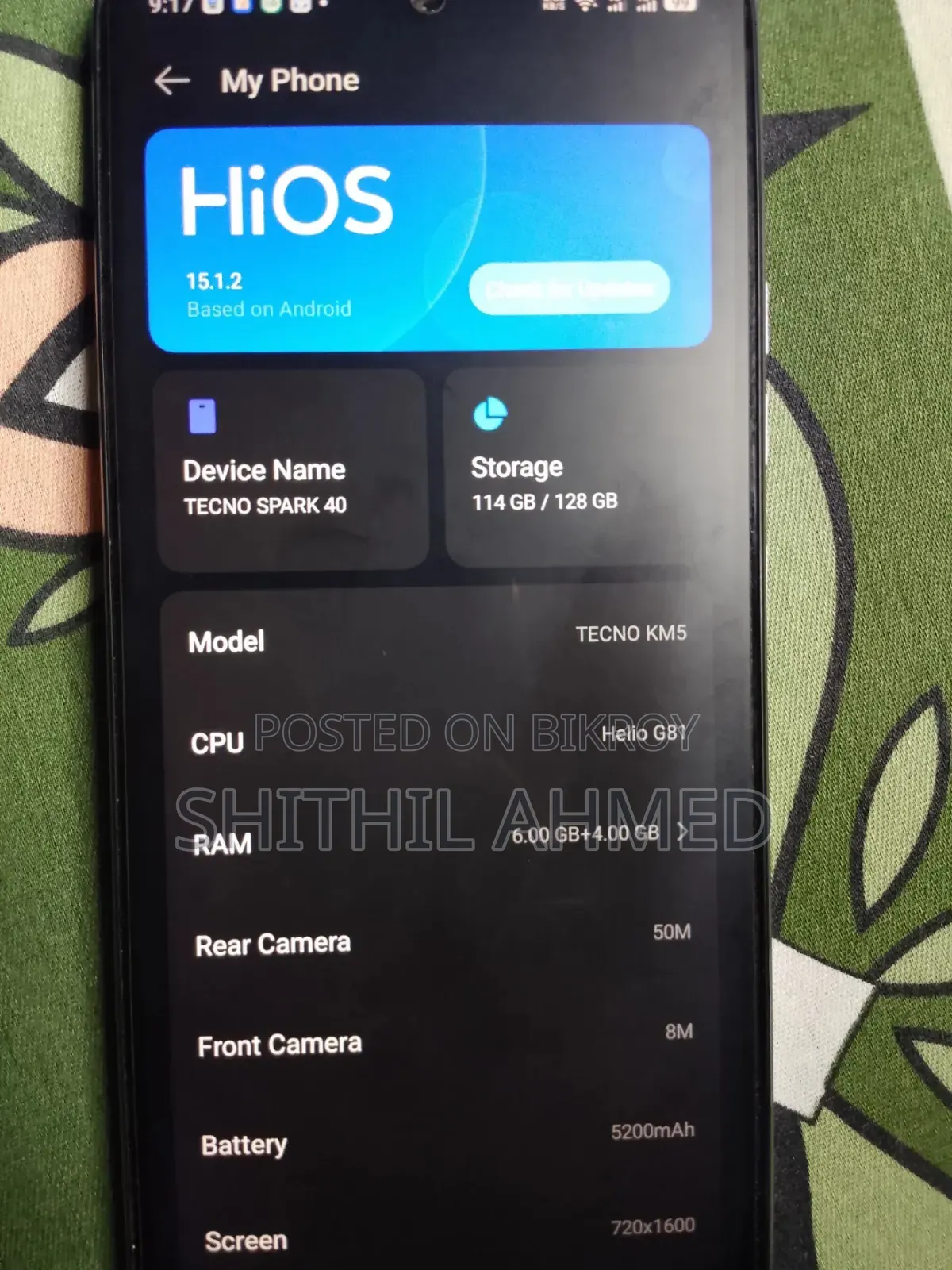 Tecno Spark 40 128 GB Gray