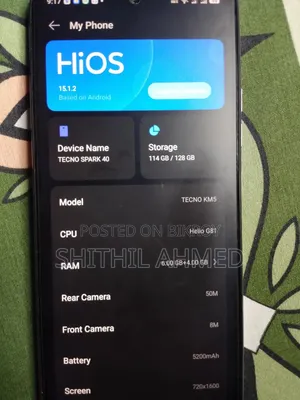 Tecno Spark 40 128 GB Gray