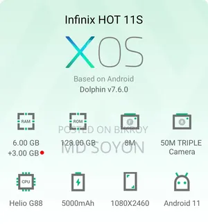 New Infinix Hot 11s 128 GB Blue