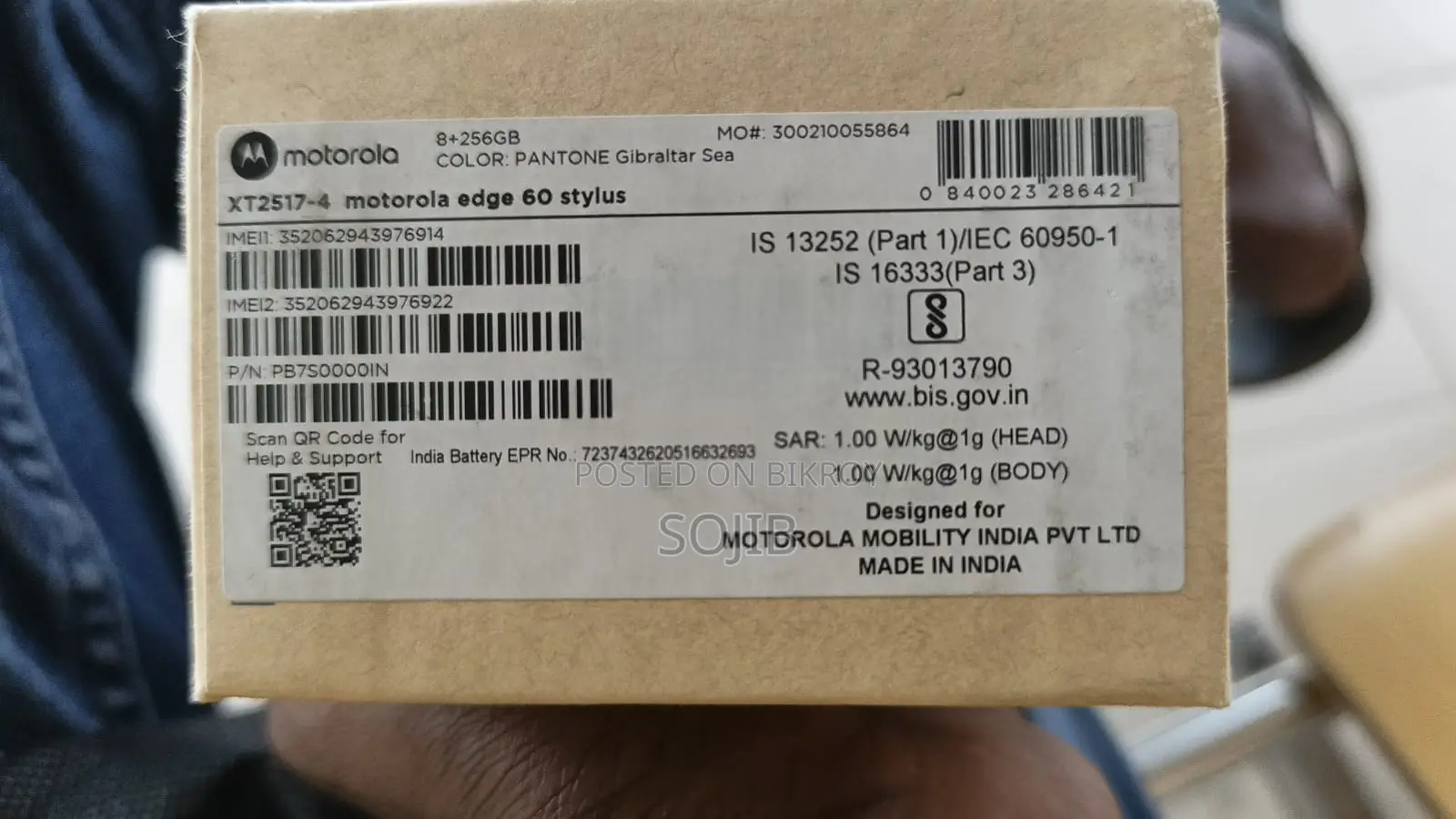 Motorola Edge 60 Stylus 256 GB Blue