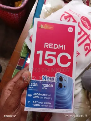 New Xiaomi Redmi 15C 4G 128 GB Black