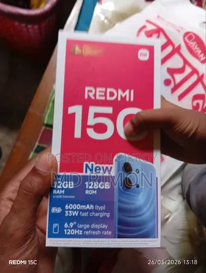 New Xiaomi Redmi 15C 4G 128 GB Black
