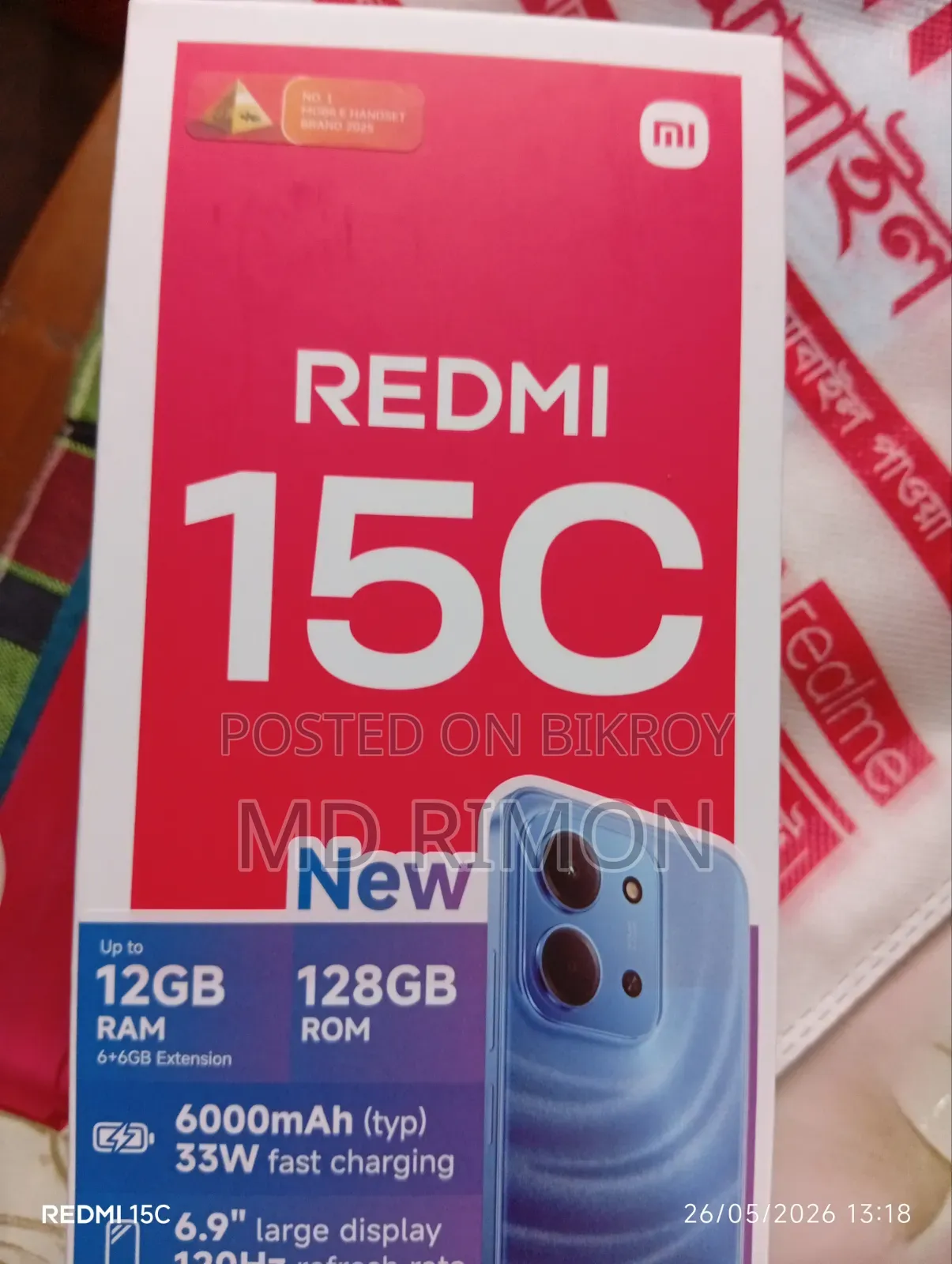 New Xiaomi Redmi 15C 4G 128 GB Black