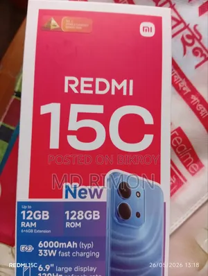 New Xiaomi Redmi 15C 4G 128 GB Black