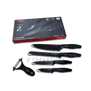 Zepter 5 PCS Non-Stick Knife Set for Kitchen, Super Sharp High Carbon