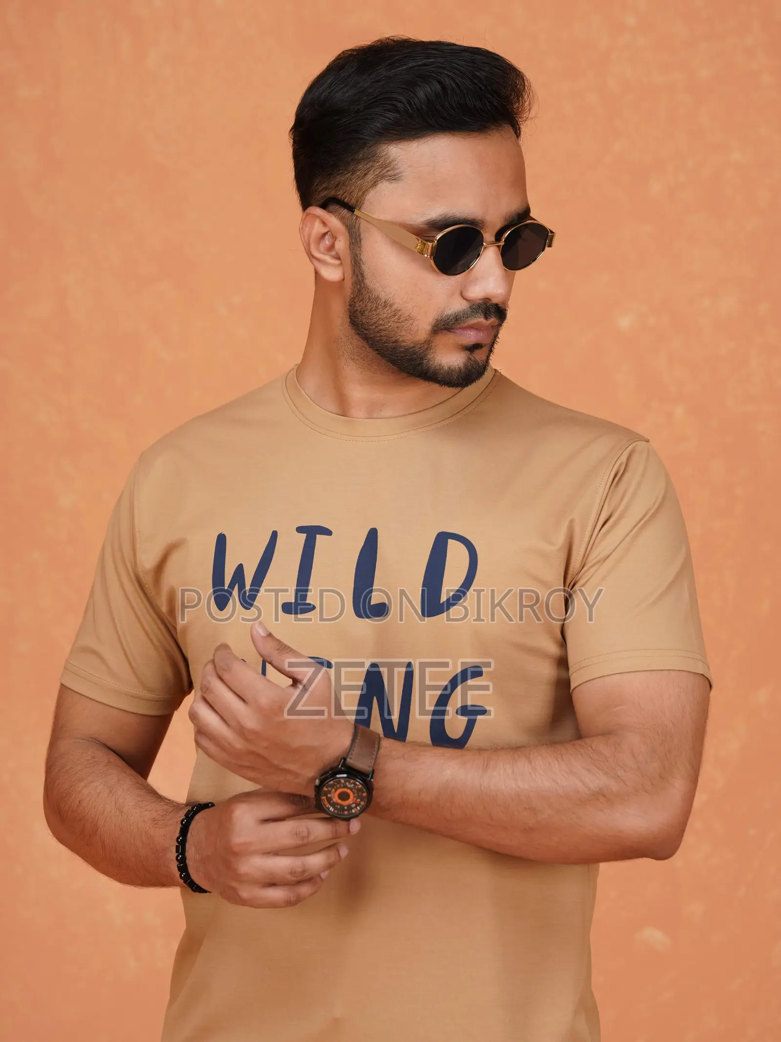 T-Shirt for Men Round Neck | Soft Cotton Fabric Zetee