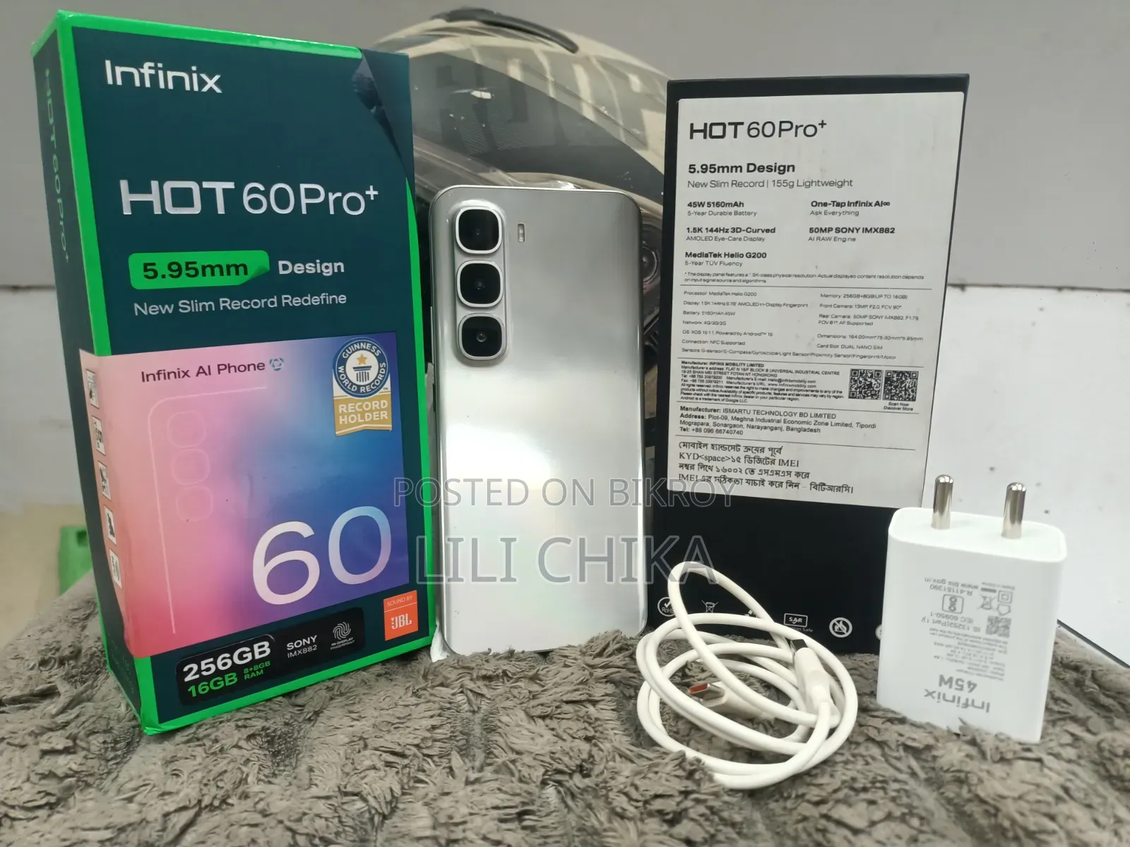Infinix Hot 60 Pro+ 256 GB Silver