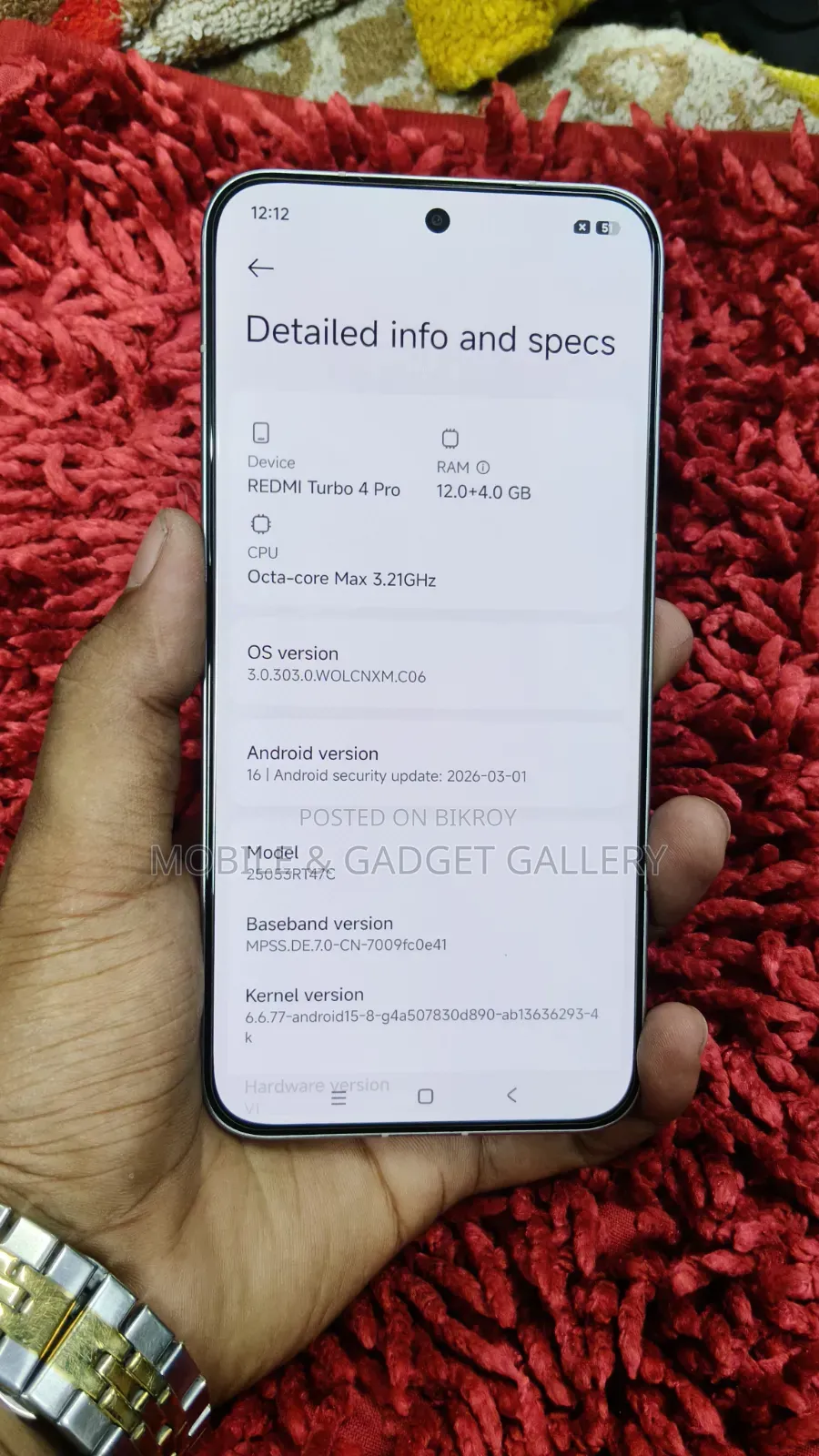 Xiaomi Redmi Turbo 4 Pro 256 GB White