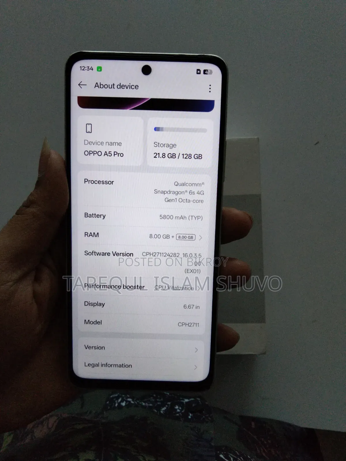 Oppo A5 Pro 128 GB Green