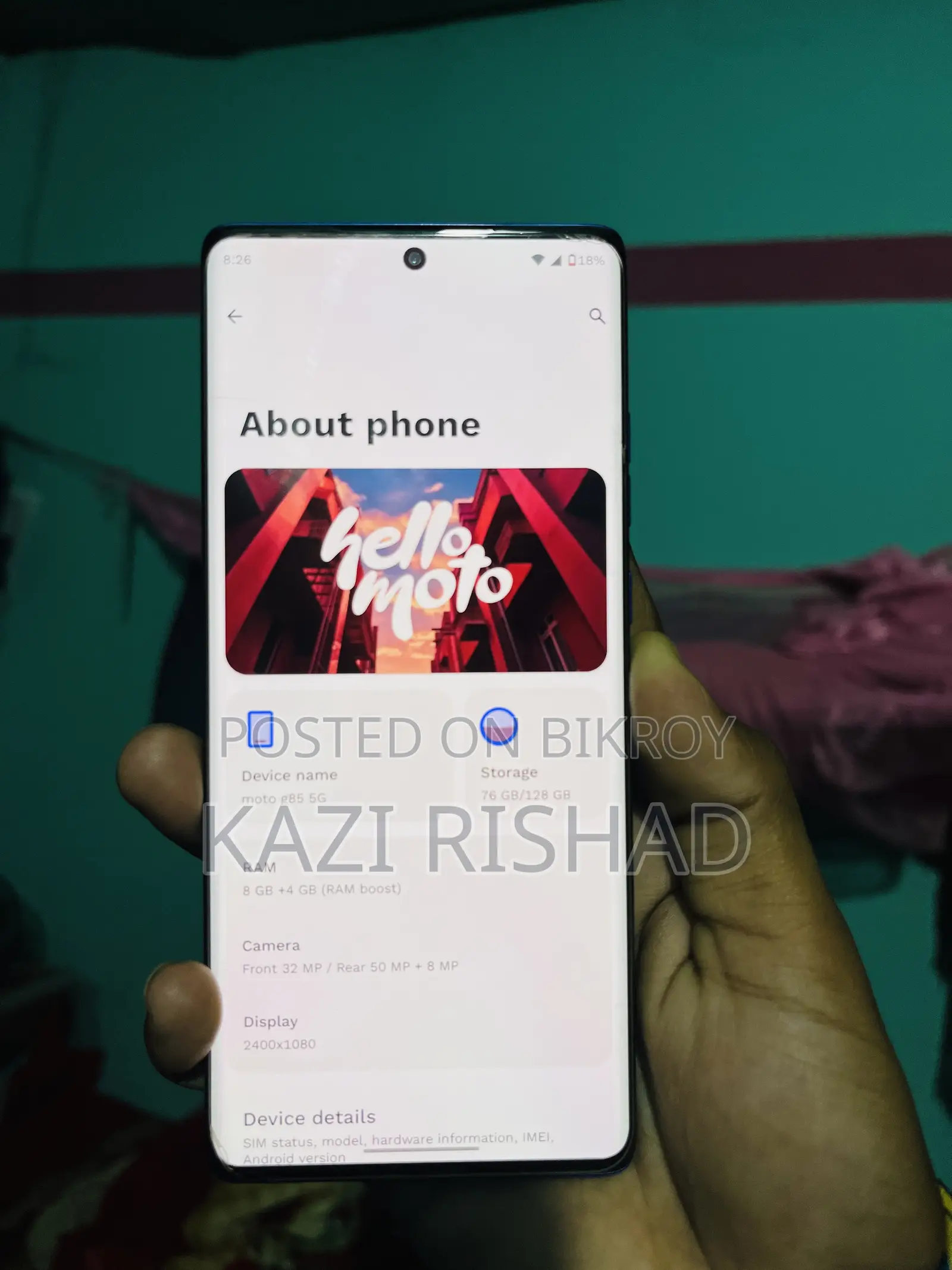 Motorola Moto G85 128 GB Blue