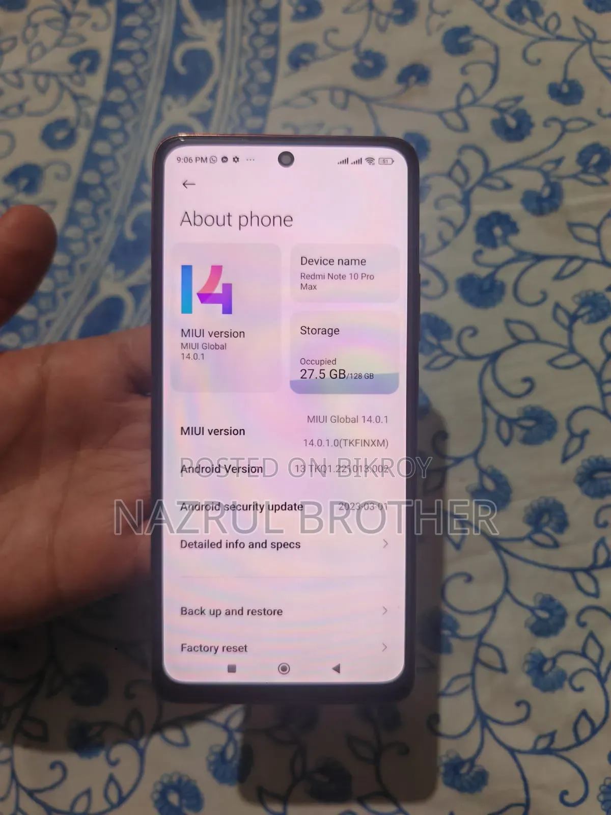 Xiaomi Redmi Note 10 Pro Max 128 GB Red
