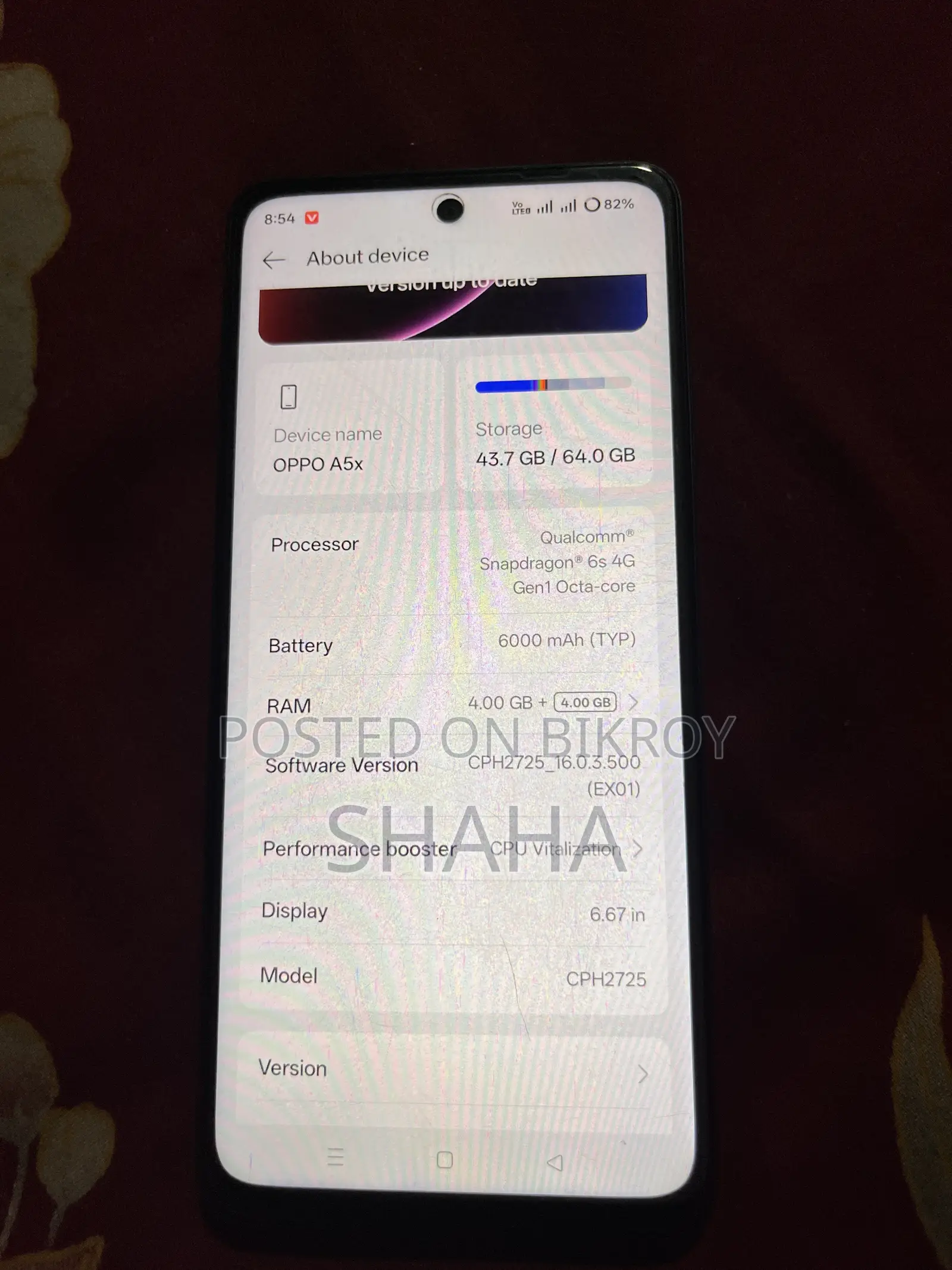 Oppo A5X 128 GB Black