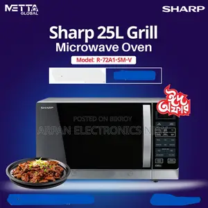 Bring home Sharp 25l Grill Microwave Oven Model: R-72a1-Sm-V