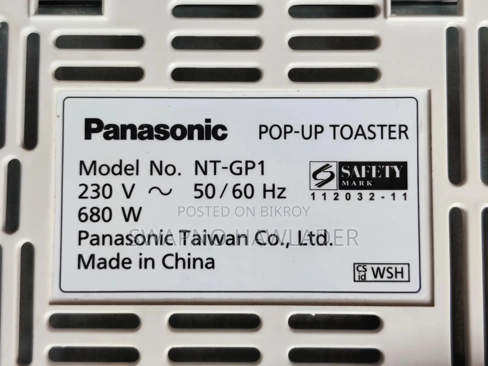 Panasonic Nt-Gp1 2-Slice Pop-Up Bread Toaster