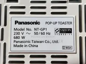Panasonic Nt-Gp1 2-Slice Pop-Up Bread Toaster