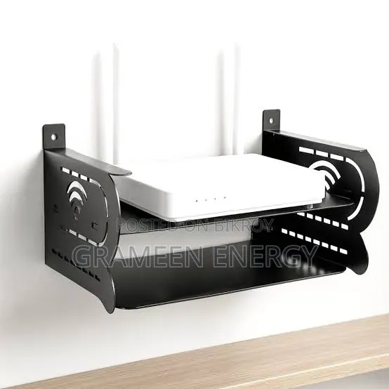 Metal Router Stand- Black