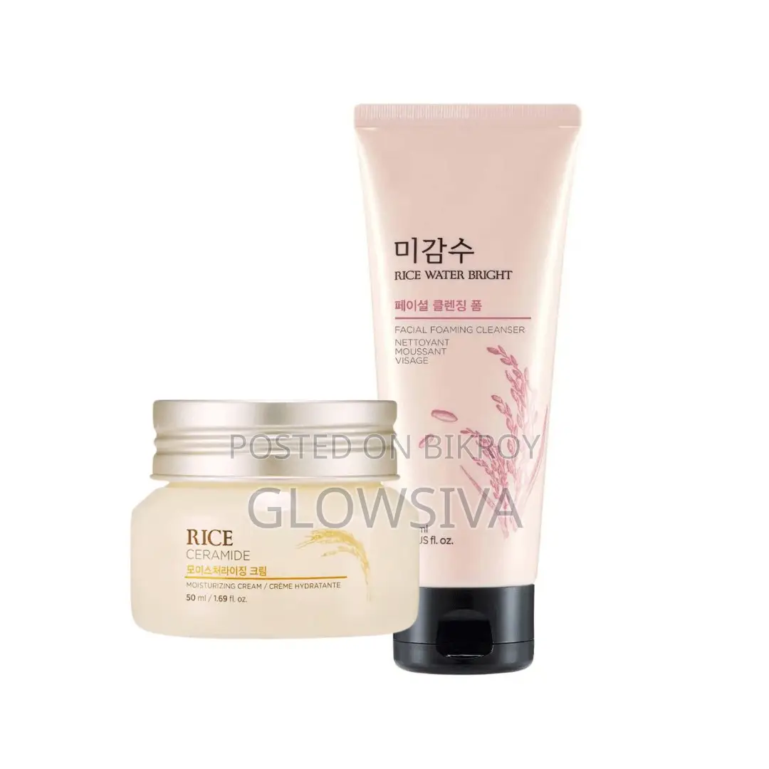 Combo Offer - Moisturizing Cream Rice Water Bright Foaming Cleanser