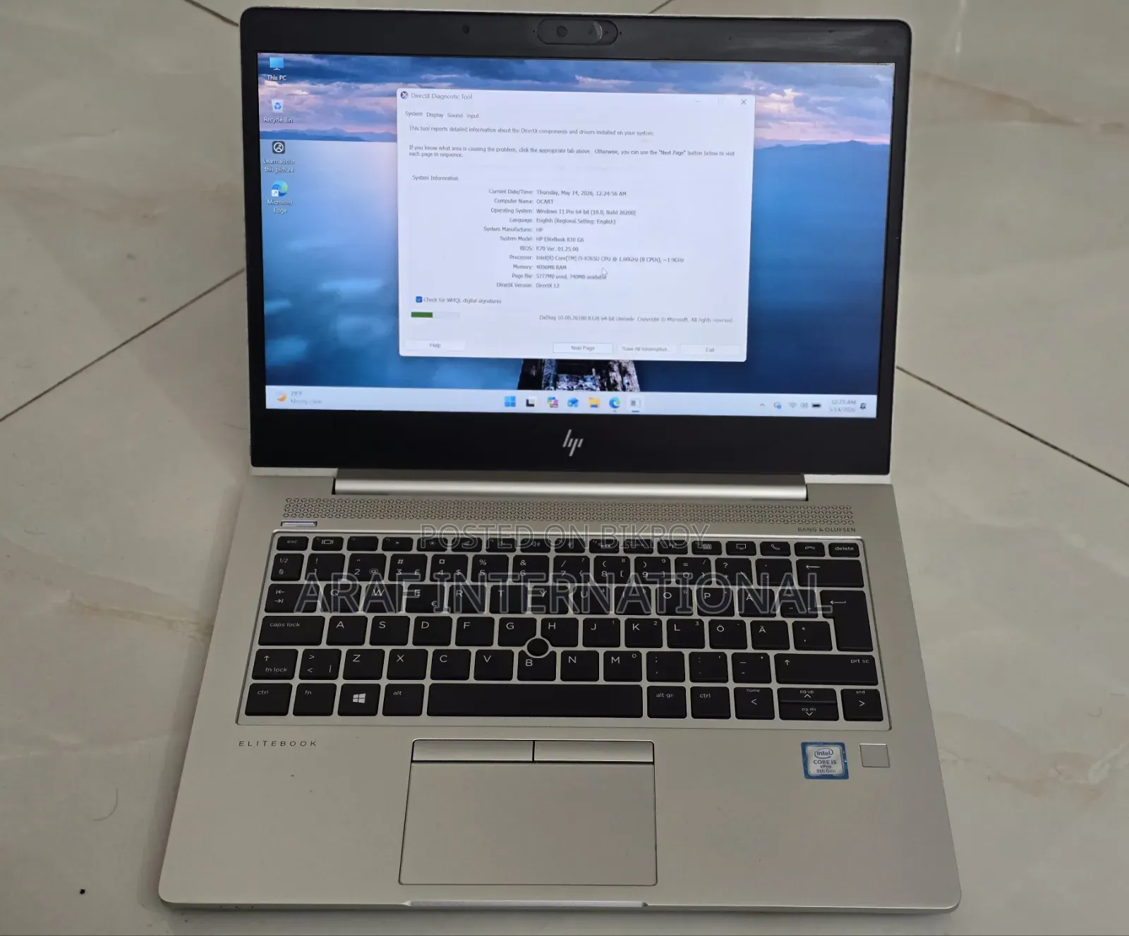 Laptop HP EliteBook 830 G6 4GB Intel Core i5 SSD 256GB