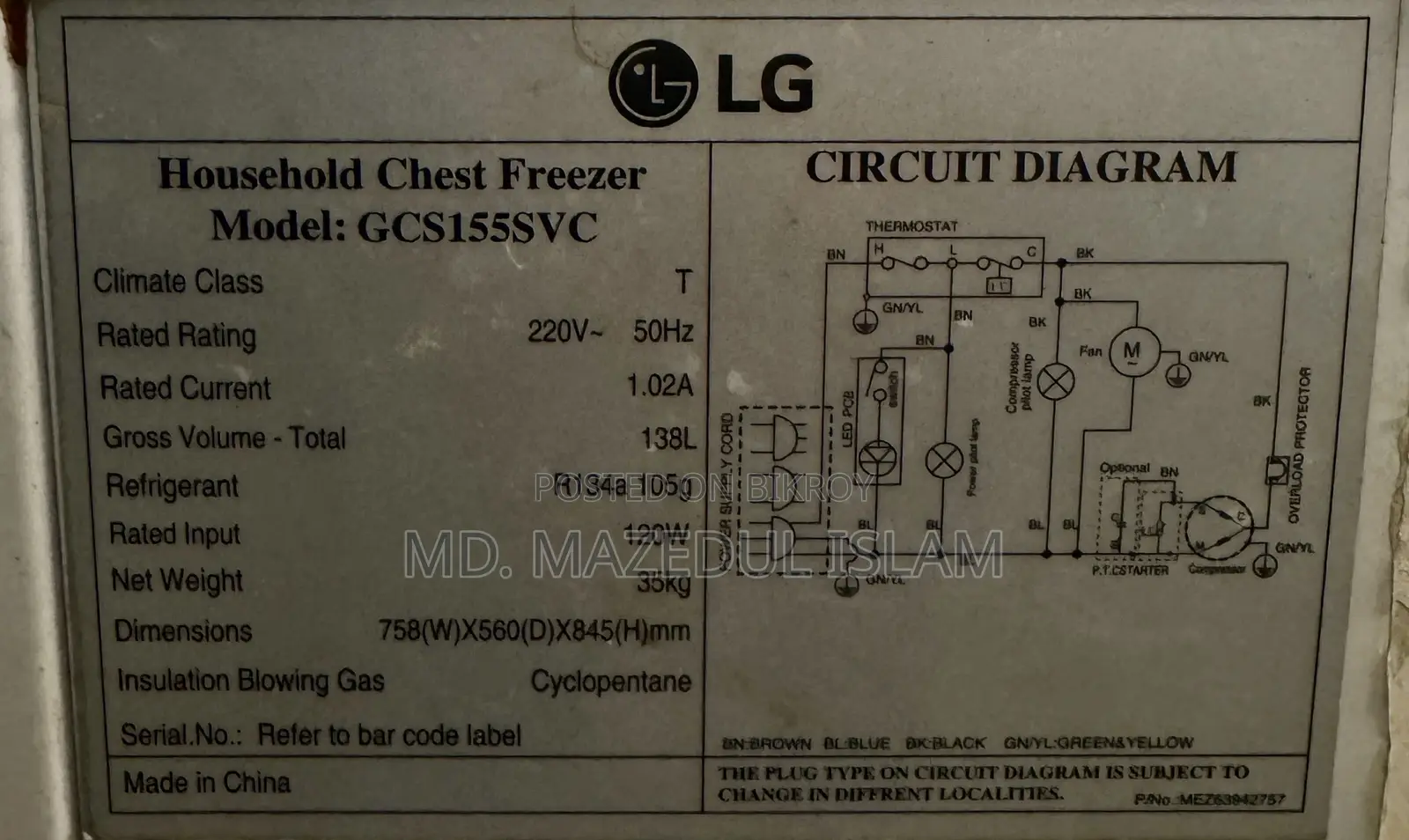 Deep Freezer for Sale