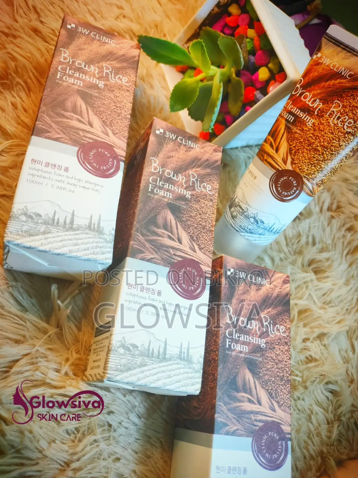 3w Clinic Brown Rice Cleansing Foam 100 Ml
