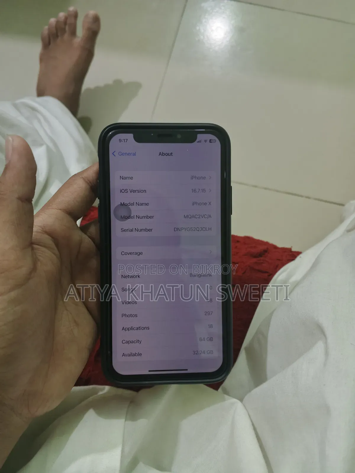 Apple iPhone X 64 GB Black
