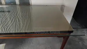 Glass Dining Table (Wooden Frame)