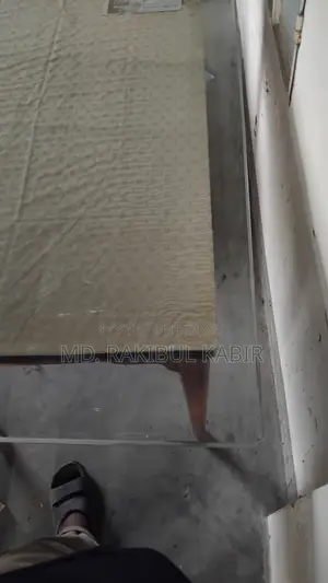 Glass Dining Table (Wooden Frame)