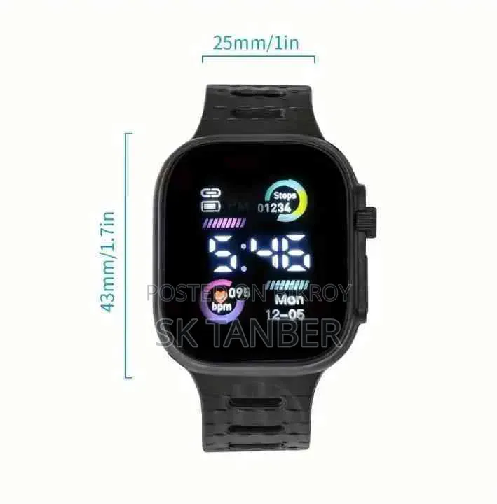 Fashionable Square LED Digital Sports Watch, LED Wrist Watch