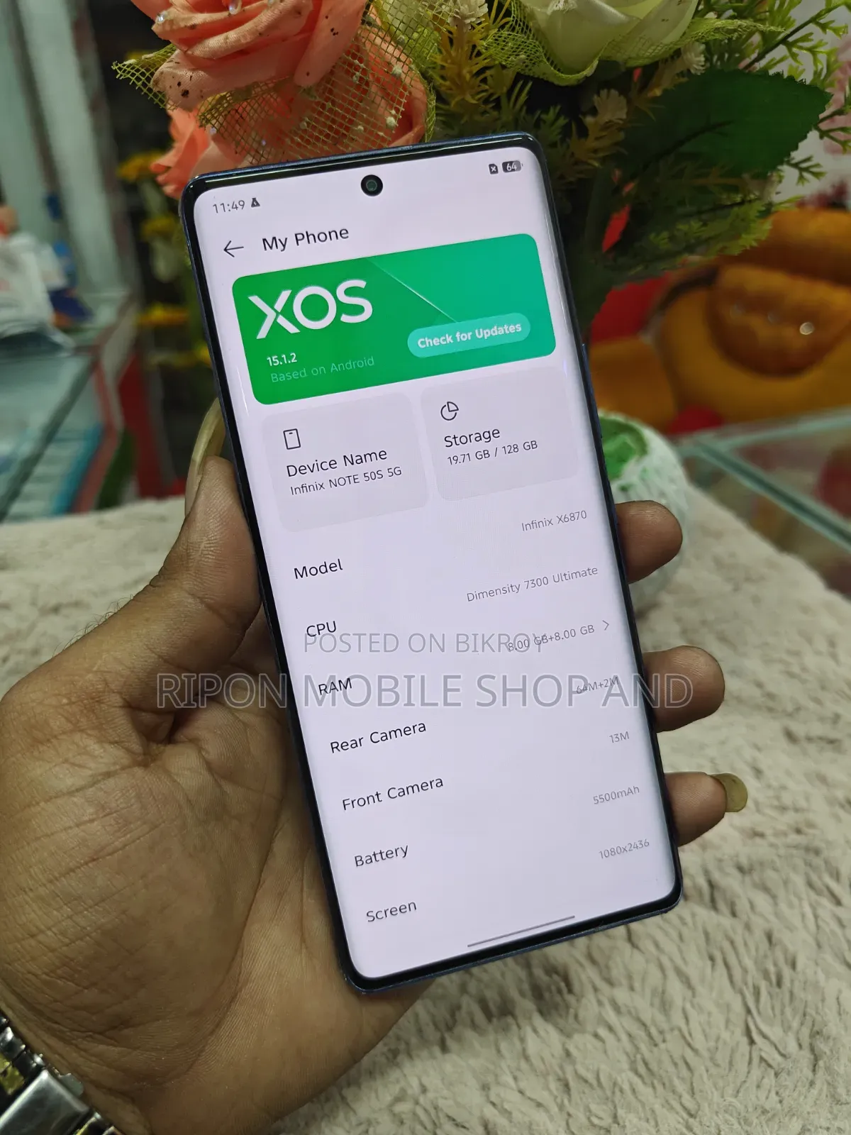 Infinix Note 50s 128 GB Blue