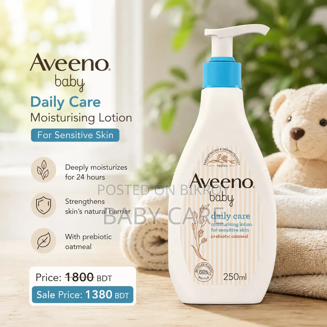 Aveeno Baby Daily Care Intense Nourishment Moisturising Lotion 250 Ml