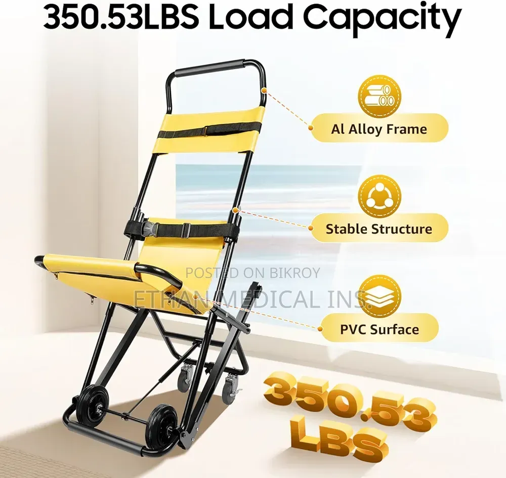 Stair Climber Chair, Foldable Evacuation for Disabled Elderly People