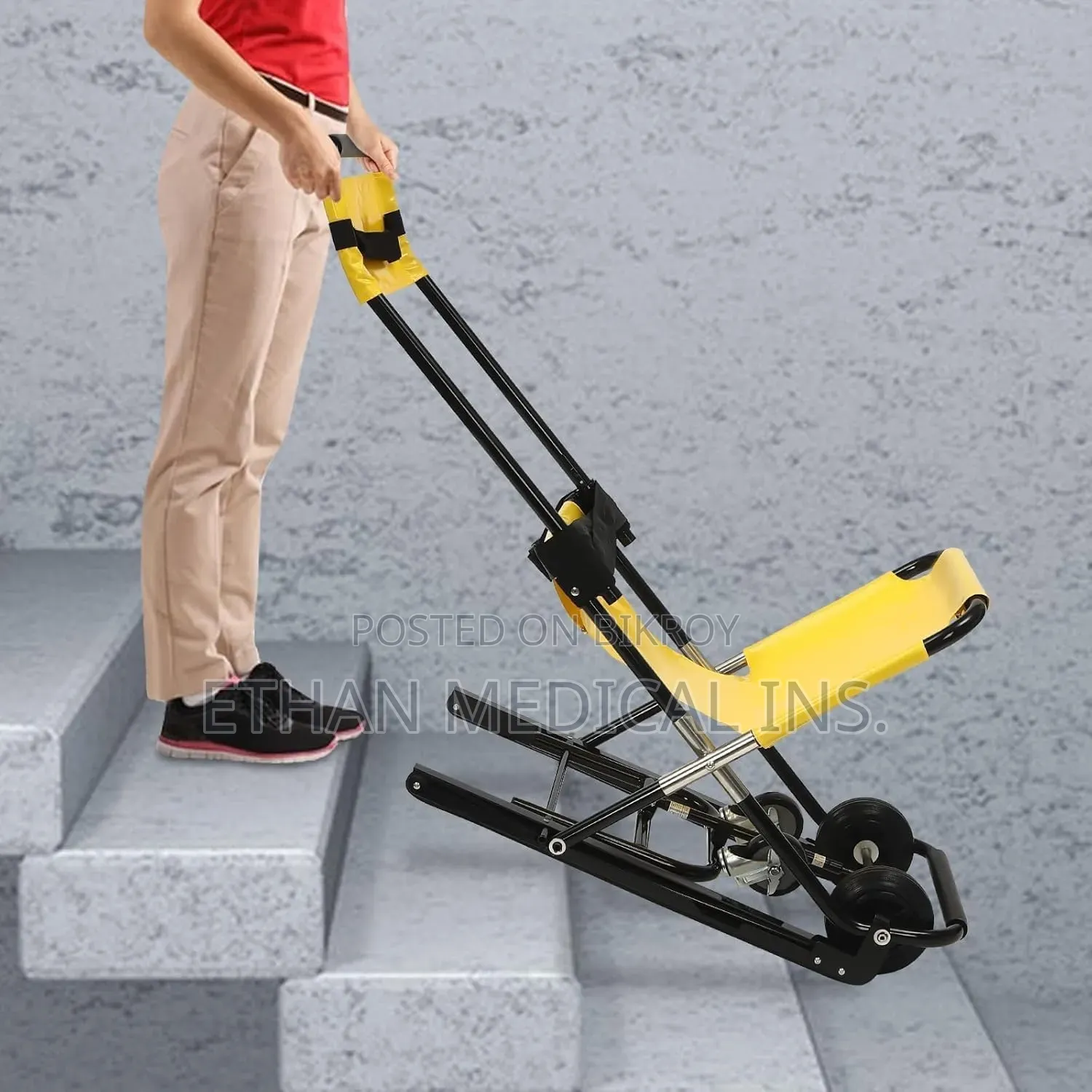 Stair Climber Chair, Foldable Evacuation for Disabled Elderly People