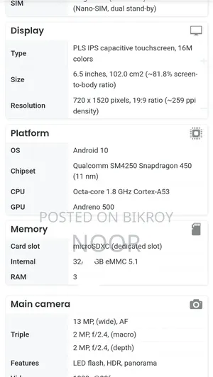 Samsung Galaxy A02S 32 GB Blue