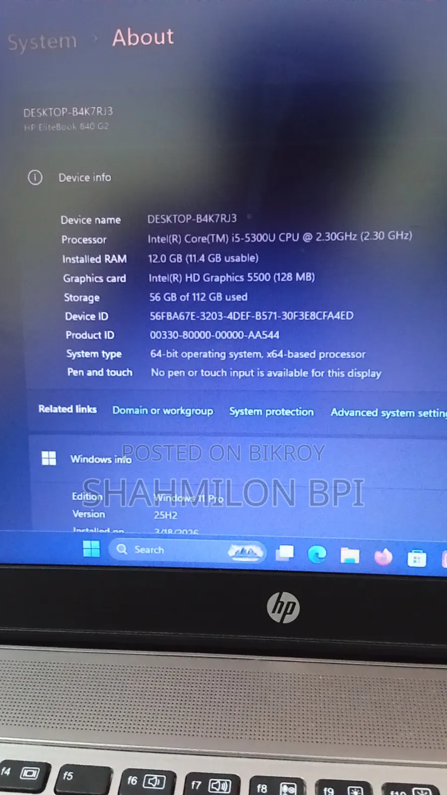 Laptop HP EliteBook 840 G2 12GB Intel Core I5 HDD+SSD 128GB