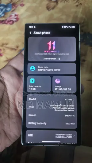 ZTE Nubia RedMagic 9S Pro 512 GB White