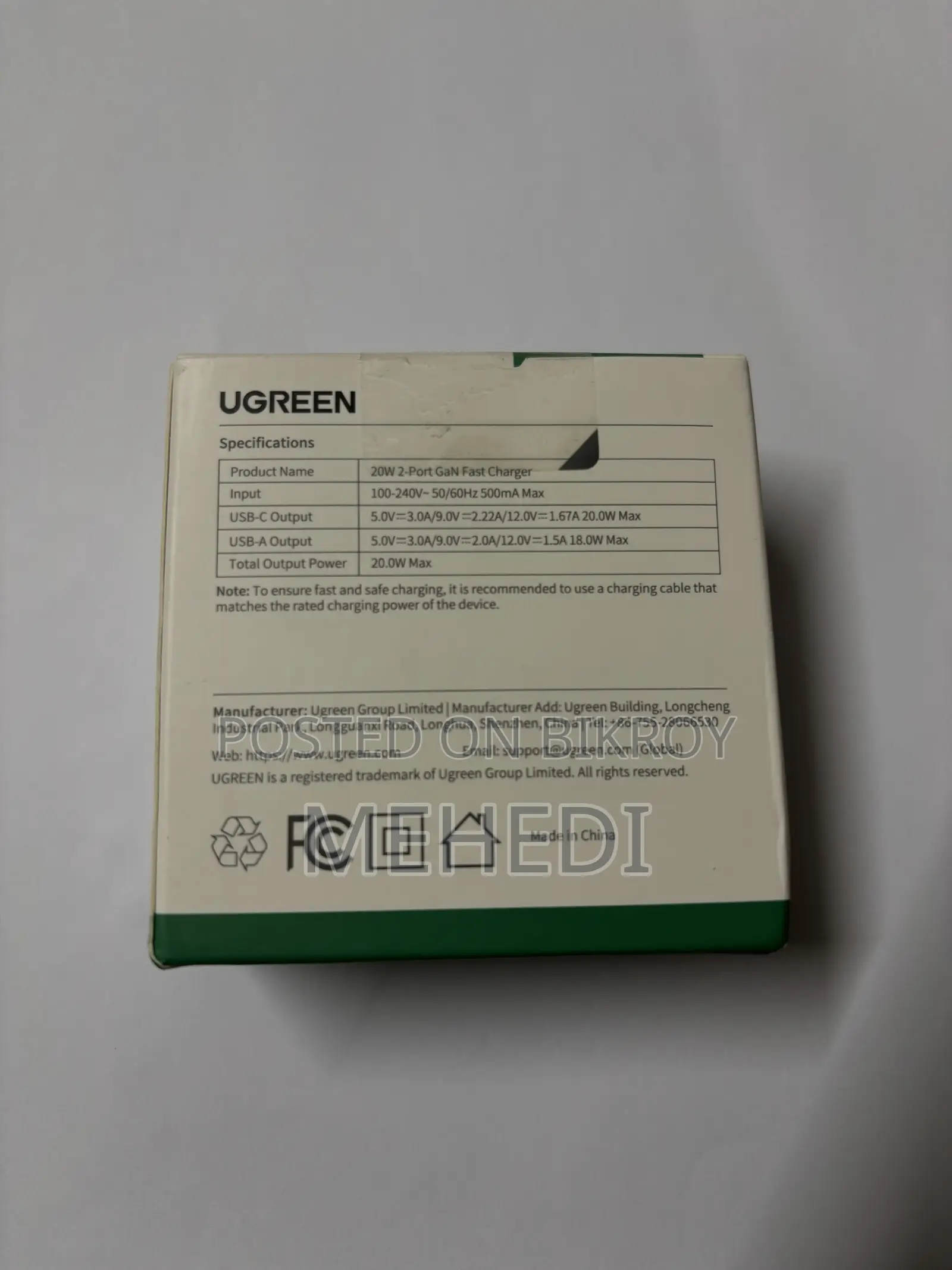 Ugreen 20w Charger