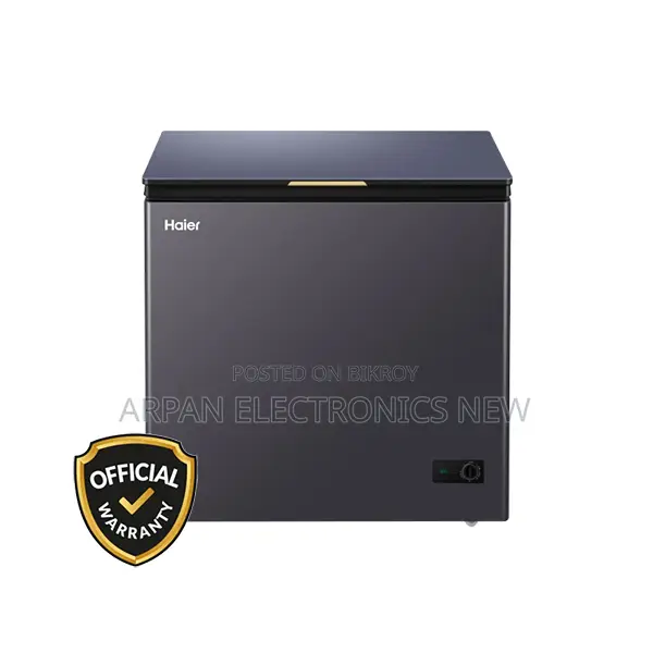 Haier 200L Glass Door Chest Freezer (HCF-230SGML)-Premium Ash Blue