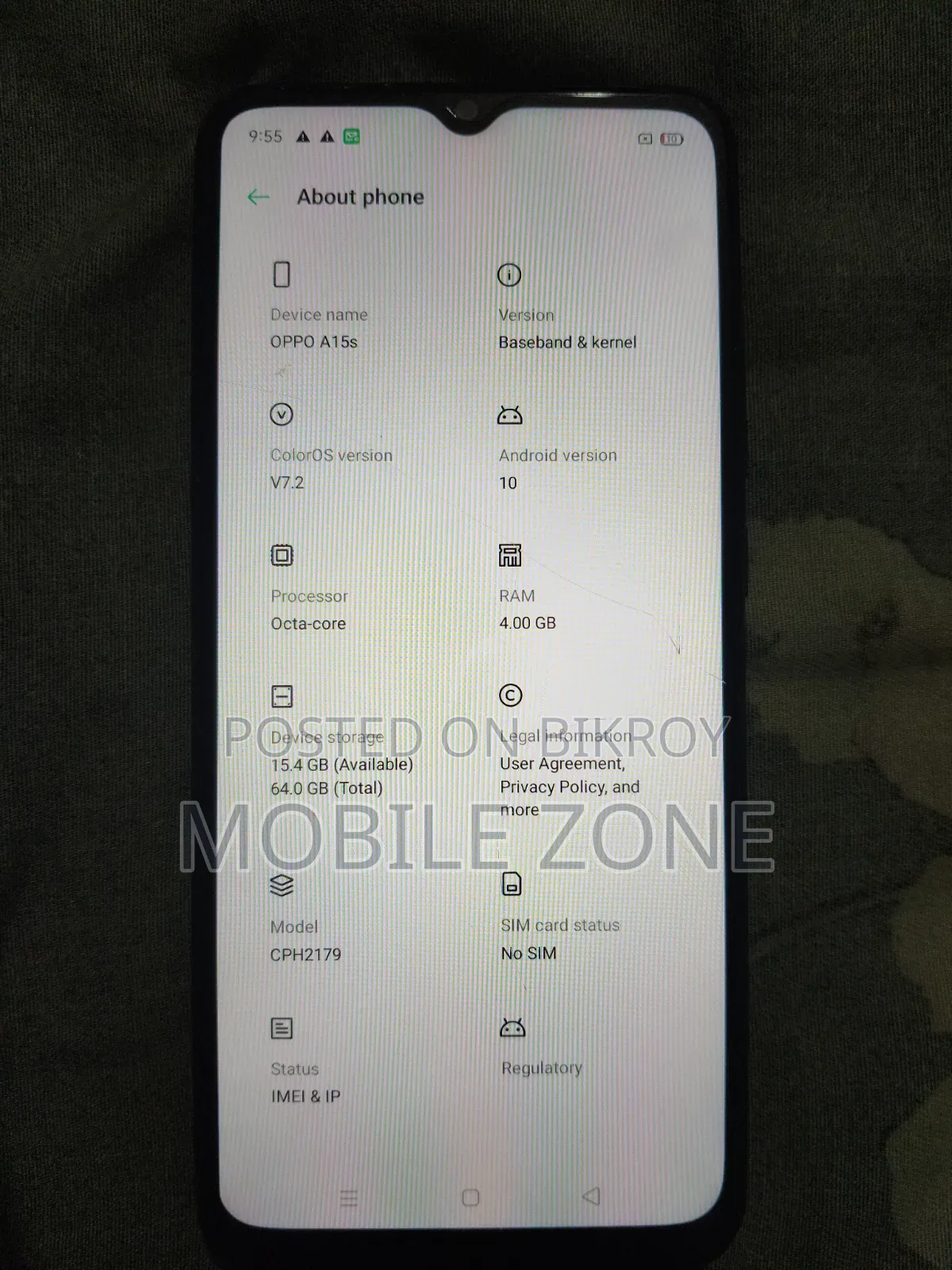 Oppo A15s 64 GB Gray