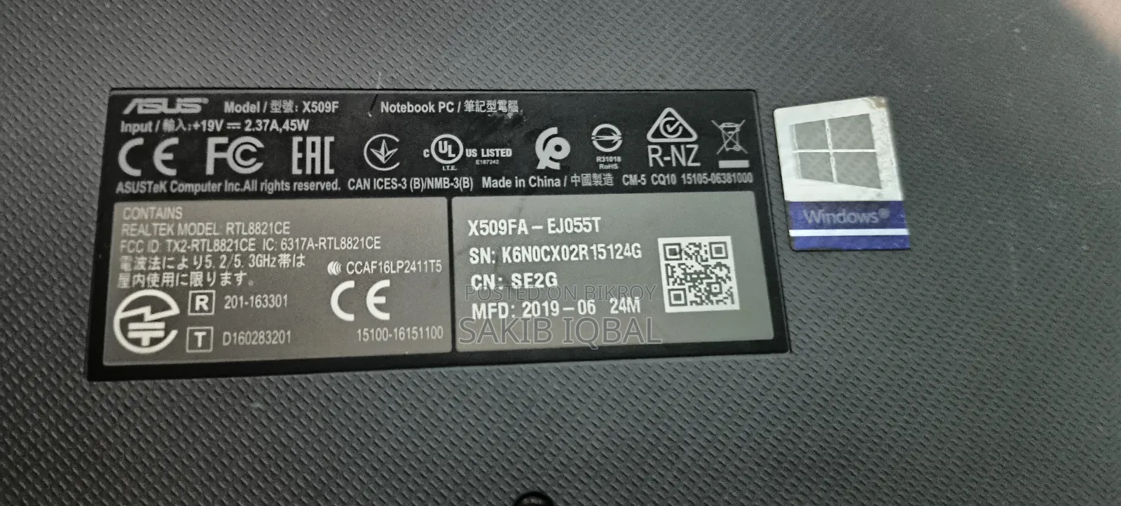 Laptop Asus VivoBook X540SA 12GB Intel Core I3 HDD+SSD 1T