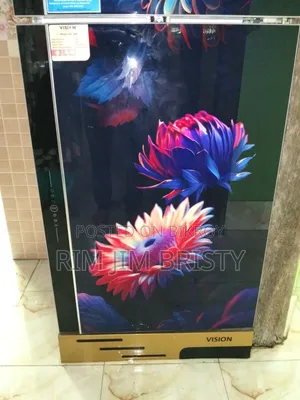 Vision Glass Door Refrigerator RE-305 Liter Pink Daisy Top Mount
