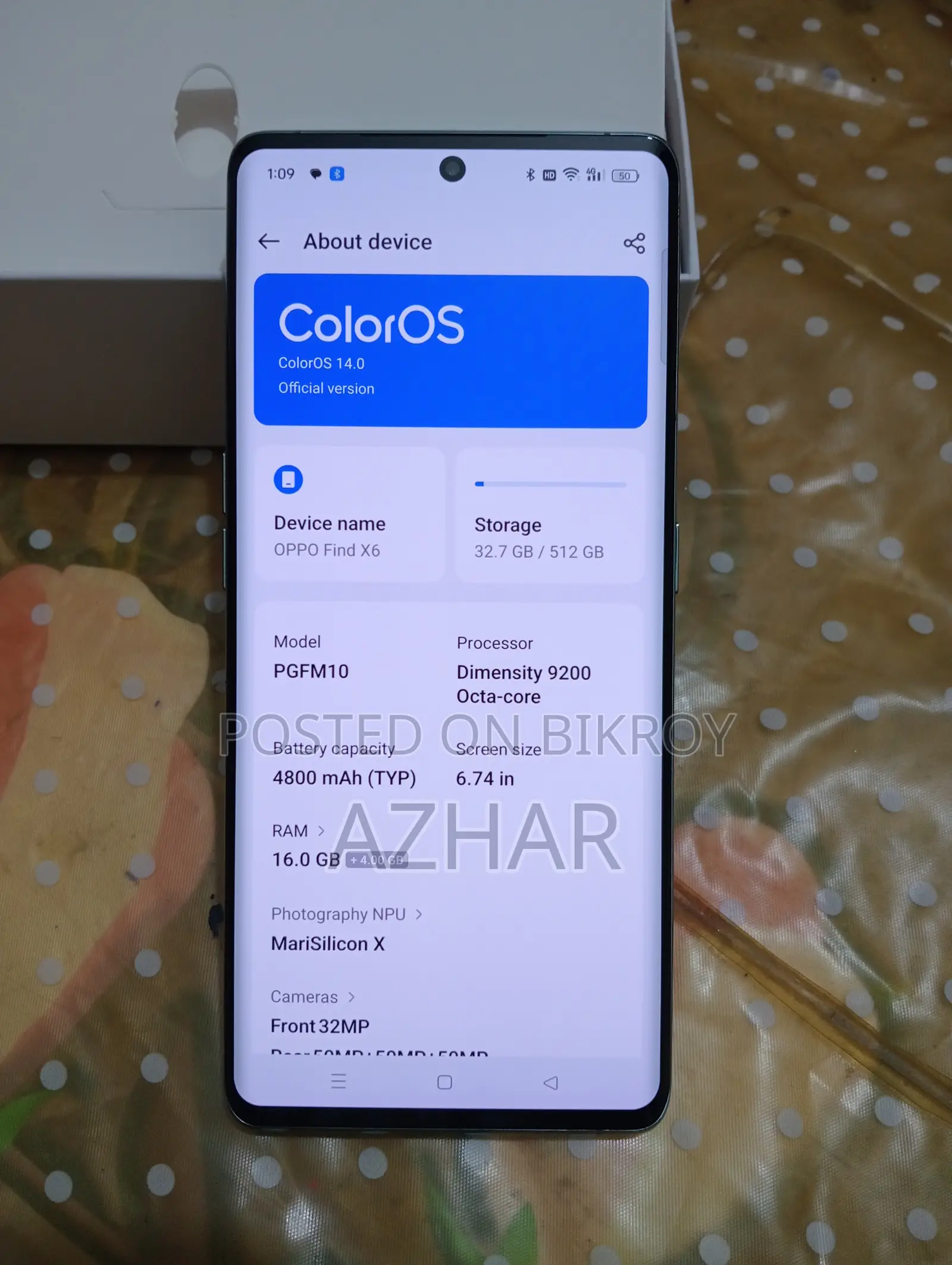 Oppo Find X6 512 GB Blue