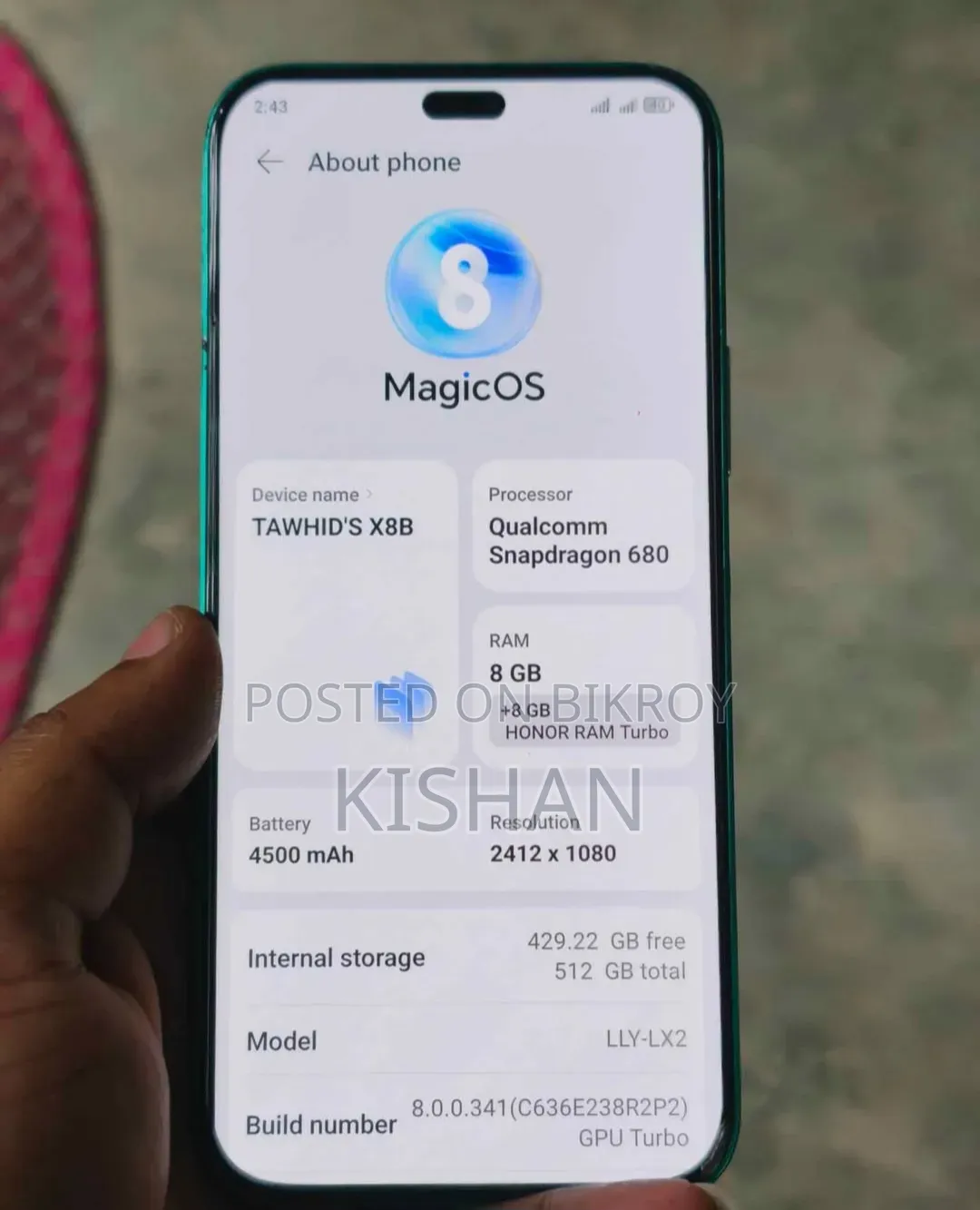 Honor X8b 512 GB Green