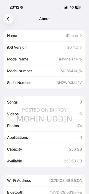 Apple iPhone 17 Pro 256 GB Orange