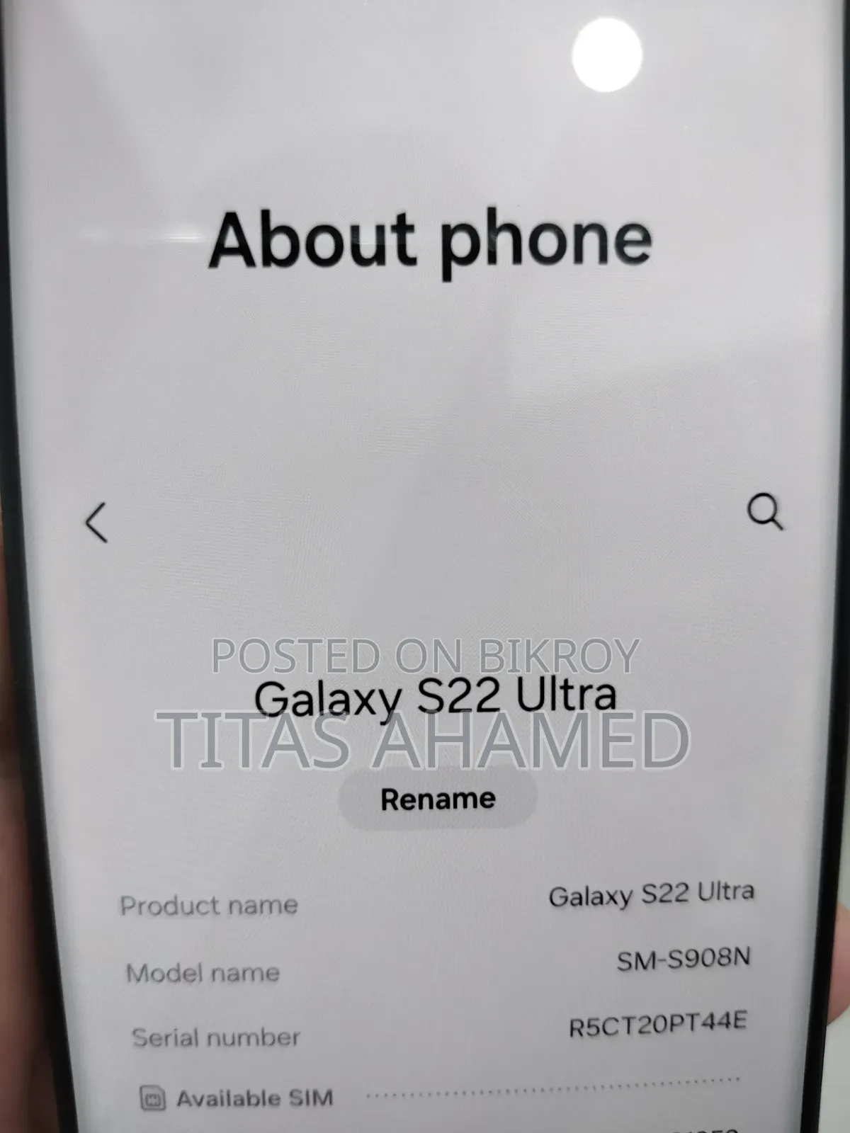 Samsung Galaxy S22 Ultra 256 GB Black