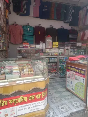 Running shop with goods and decoration to be sold