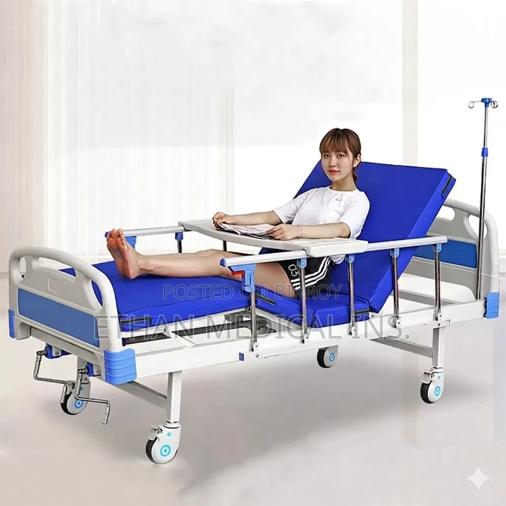Two Function Manual Patient Bed With Mattress